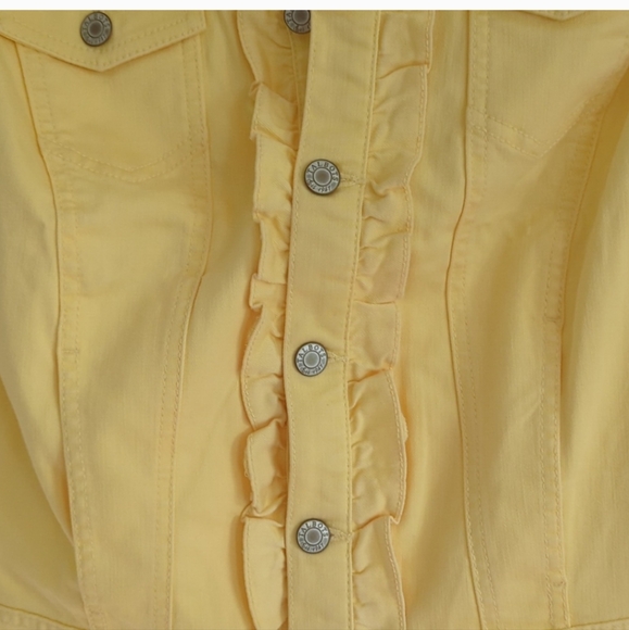 Talbots Yellow Women's Ruffle Jacket - Picture 3 of 3